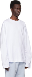 Dries Van Noten White Crewneck Long Sleeve T-Shirt