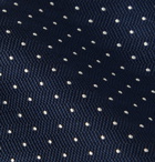 Brioni - 8mm Polka-Dot Silk-Jacquard Tie - Blue