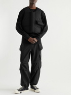 Entire Studios - Gocar Wide-Leg Cotton-Blend Drawstring Cargo Trousers - Black