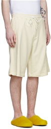 MSGM Off-White Cotton Shorts