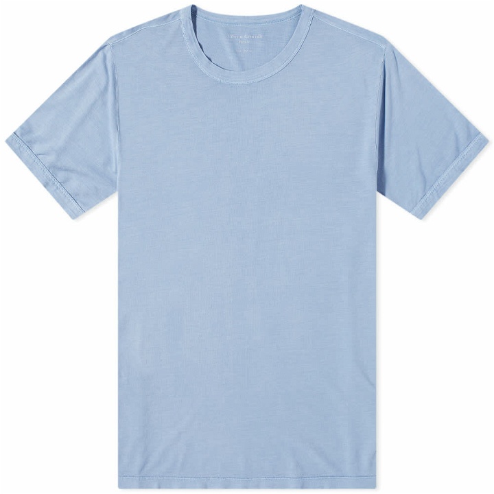 Photo: Officine Generale Men's Officine Générale Pigment Dyed T-Shirt in Baby Blue