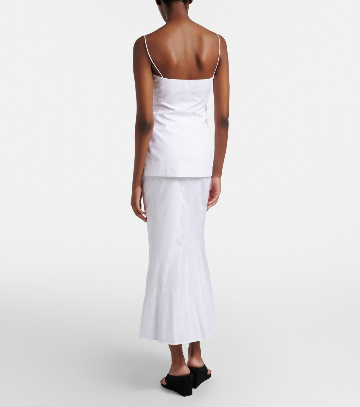 Fforme Ora cotton poplin midi skirt