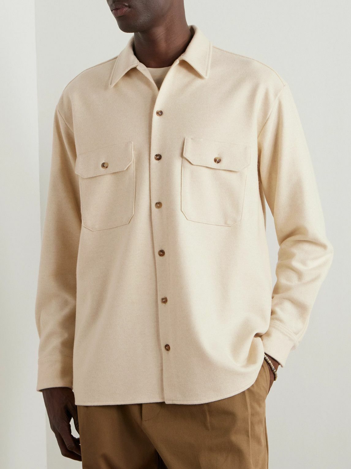 Ghiaia Cashmere - Wool Overshirt - Neutrals