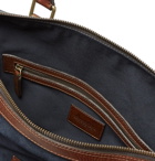 Anderson's - Suede and Full-Grain Leather Holdall - Men - Navy
