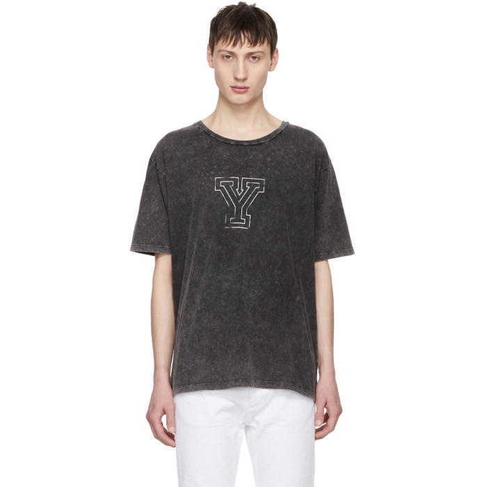 Photo: Saint Laurent Grey Y T-Shirt