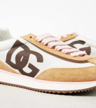 Dolce&Gabbana DG Cushion suede-trimmed sneakers