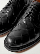 Bottega Veneta - Intrecciato Leather Derby Shoes - Black