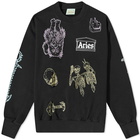 Aries Men's Cybin Crew Sweat in Black