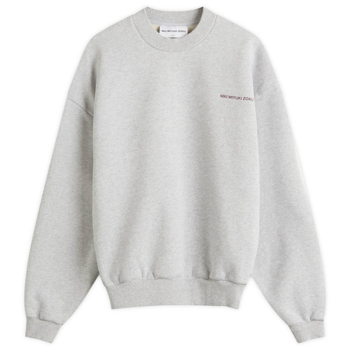 Photo: MKI Women's Uniform Crew Neck Sweatshirt Presented by END. in Grey/Burgundy