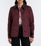 Burberry Fernleigh leather-trimmed quilted jacket