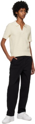 Sunspel Off-White Textured Polo