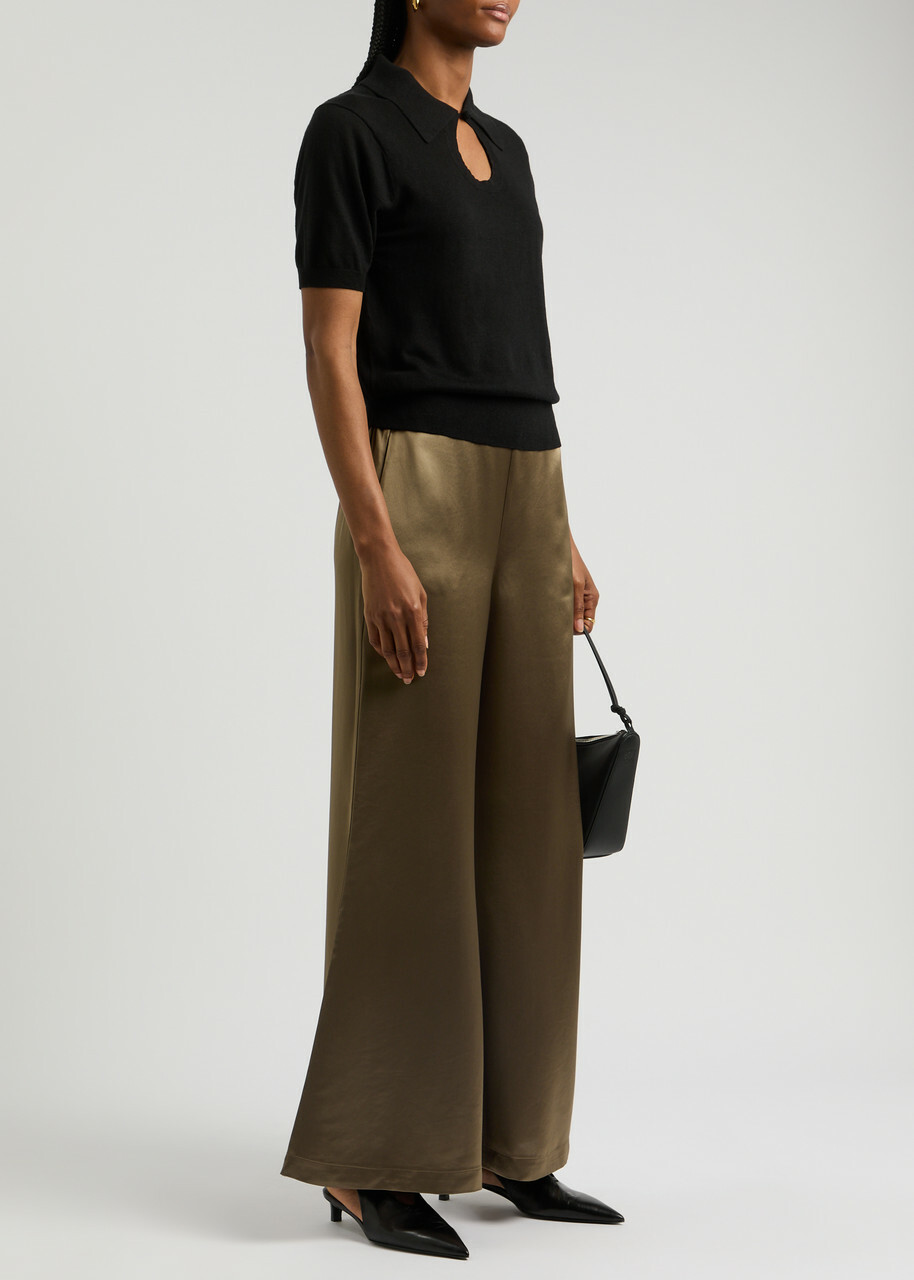 BY Malene Birger Talallia Cut-out Knitted top Black
