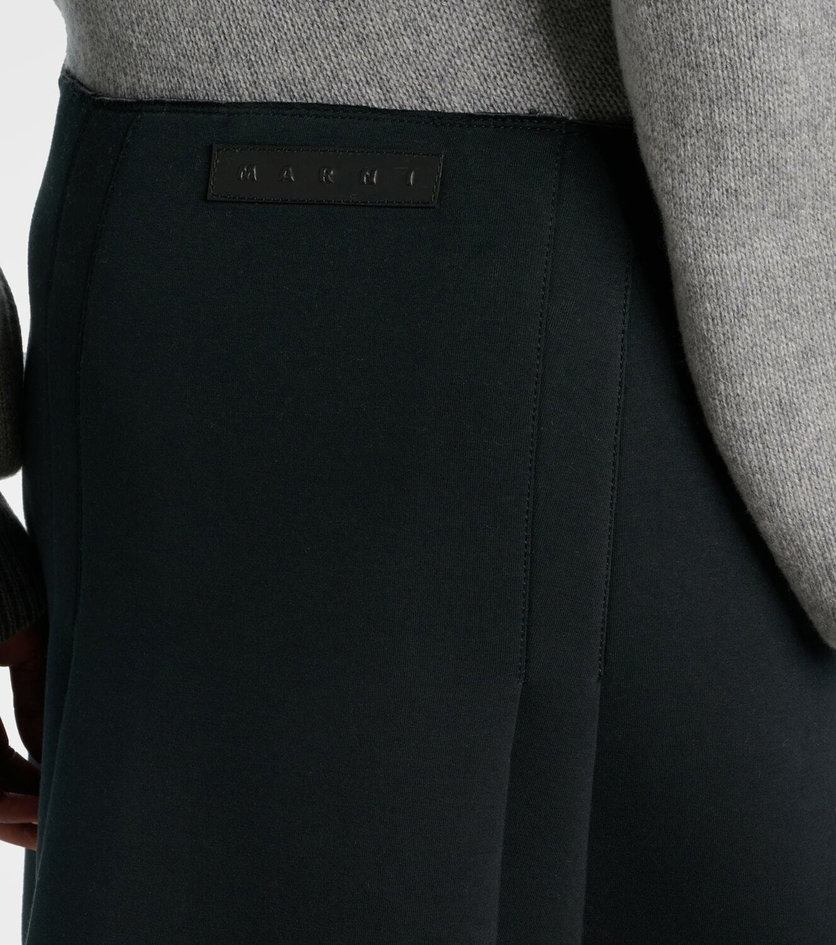 Marni Tiered cotton-blend midi skirt