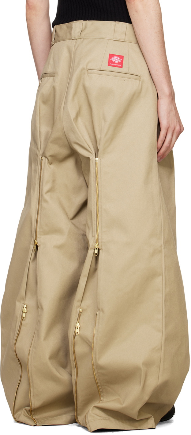 FUMITO GANRYU Beige Dickies Edition Reverse Baggy Trousers