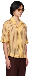 Jacquemus Yellow Le Raphia 'La Chemise Palha' Shirt