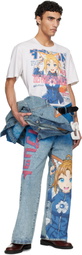 doublet White Fox Anime Print T-shirt