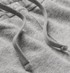 Stüssy - Tapered Mélange Loopback Cotton-Jersey Sweatpants - Gray