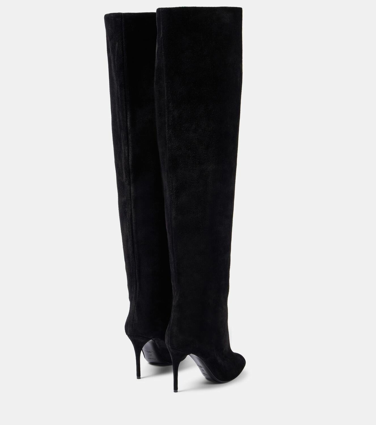 Alaïa Decollete Cuissardes suede knee-high boots