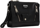 Moschino Black Biker Calfskin Pouch
