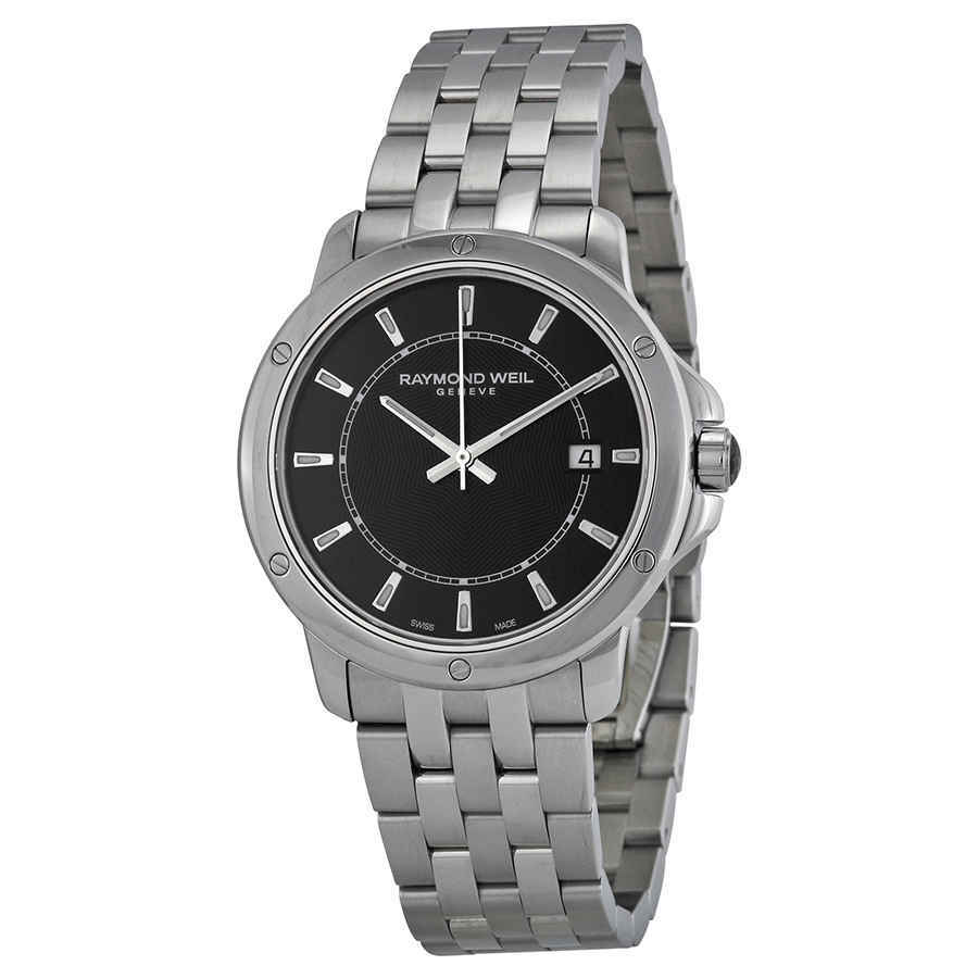 Raymond Weil Tango Black Dial Stainless Steel Mens Watch 5591-ST-20001