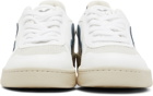 Veja White & Blue V-10 Vegan Sneakers