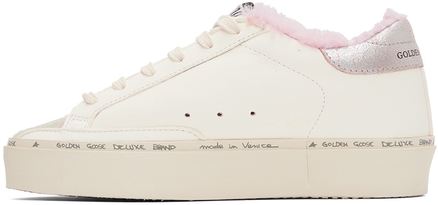 Golden Goose White & Pink Hi Star Low-Top Sneakers Golden