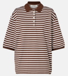 Róhe Striped oversized cotton polo shirt