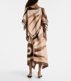 Pucci Hawaii silk satin cape
