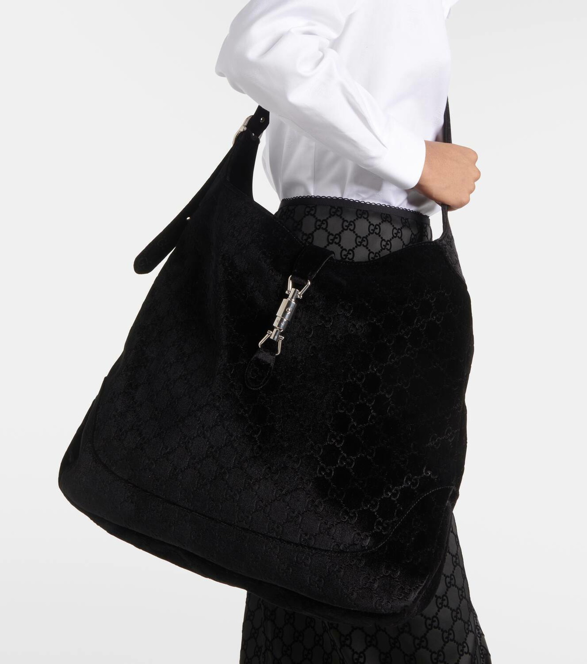 Gucci Jackie 1961 Large velvet shoulder bag Gucci