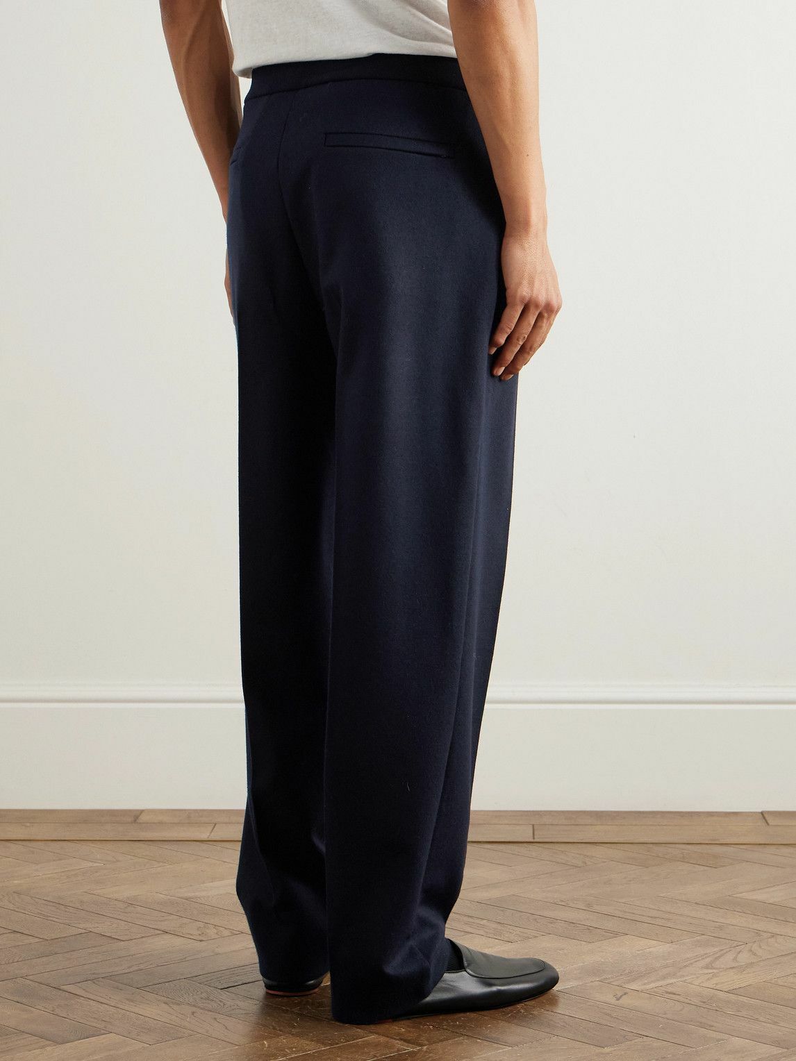 Loro Piana - Breia Tapered Wool and Cashmere-Blend Trousers - Blue