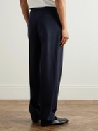 Loro Piana - Breia Tapered Wool and Cashmere-Blend Trousers - Blue