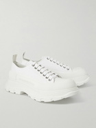 Alexander McQueen - Tread Slick Rubber-Trimmed Canvas Sneakers - White