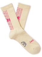 Rostersox - Home Run Intarsia Ribbed Cotton Socks