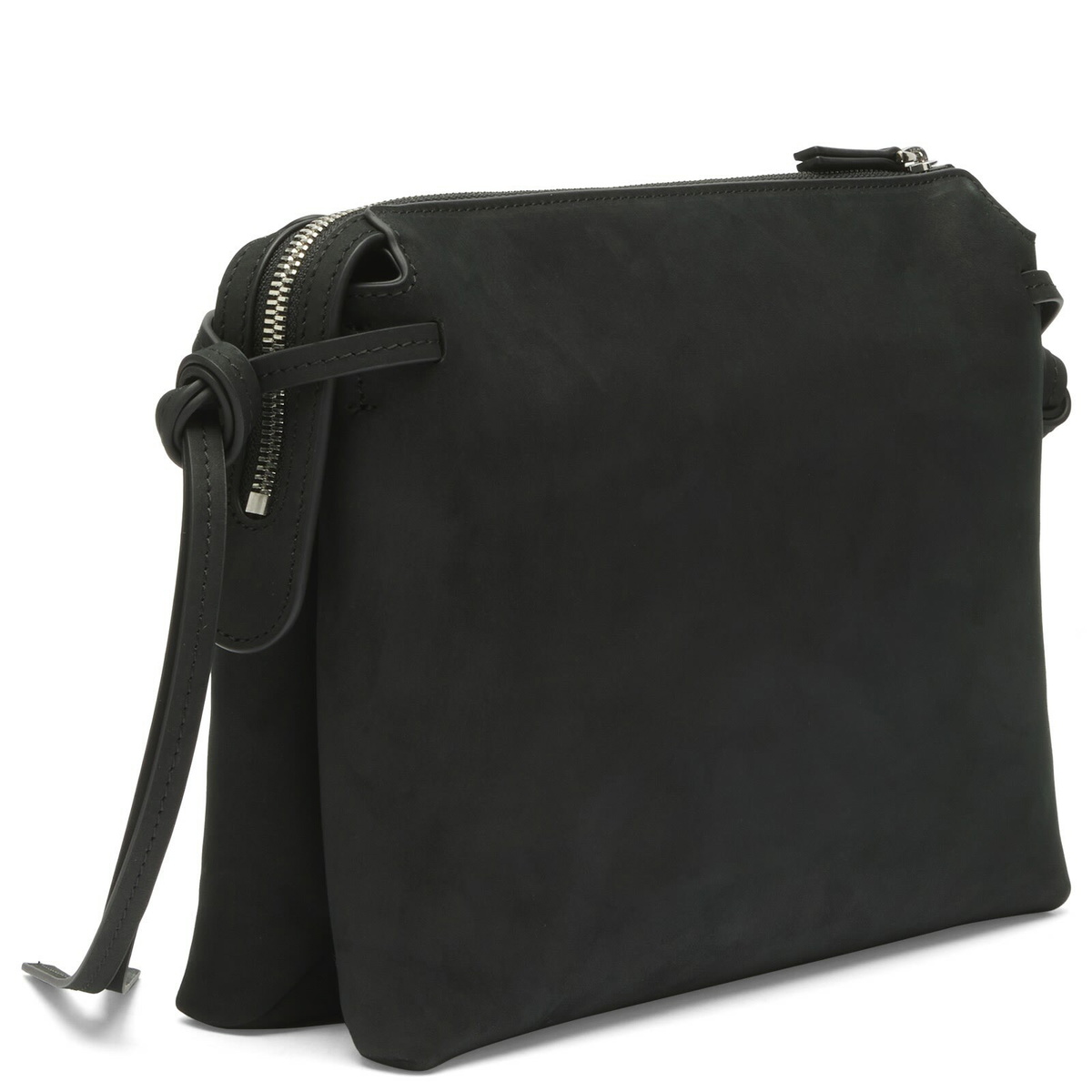 DUNST Women's 2 Way Suede Cross Body Bag in Black 