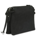 DUNST Women's 2 Way Suede Cross Body Bag in Black 