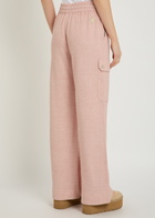 Moncler Logo-appliquéd Linen-blend Sweatpants Light Pink