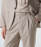 Stòffa Pleated wool wide-leg pants