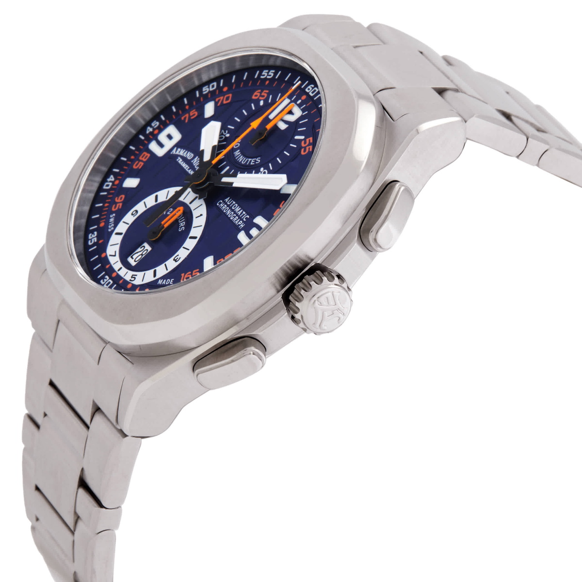 Armand Nicolet JH9 Chronograph Automatic Blue Dial Mens Watch A668HAA-BO-MA4670A