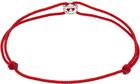 Le Gramme Red Interlaced Cord 'Le 1g' Bracelet