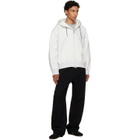 sacai Off-White Cotton Jersey Hoodie
