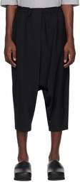 132 5. ISSEY MIYAKE Black Tapered Trousers