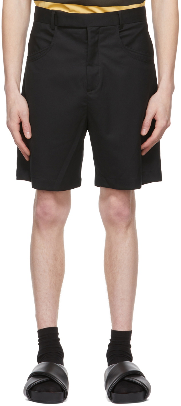 Cornerstone Black Wool Shorts Cornerstone