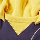 The Real McCoy's Men's Two-Tone Hoody in Ink Blue/Yellow