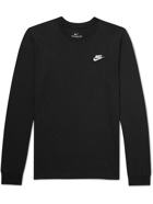 Nike - NSW Logo-Embroidered Cotton-Jersey T-Shirt - Black