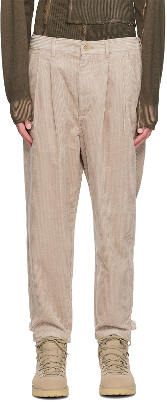 Photo: Izzue Beige Pleated Trousers