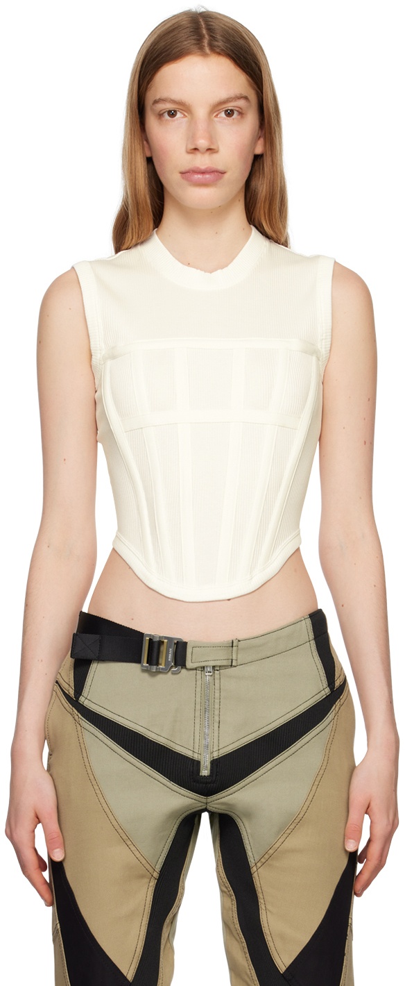Dion Lee White Corset Tank Top Dion Lee