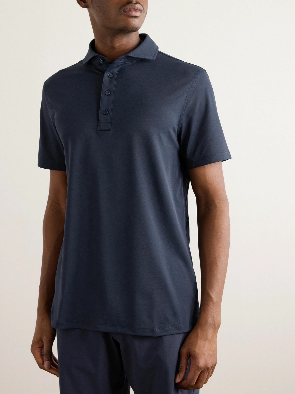 G/FORE - Rib Gusset Stretch Tech-Piqué Golf Polo Shirt - Blue G/FORE