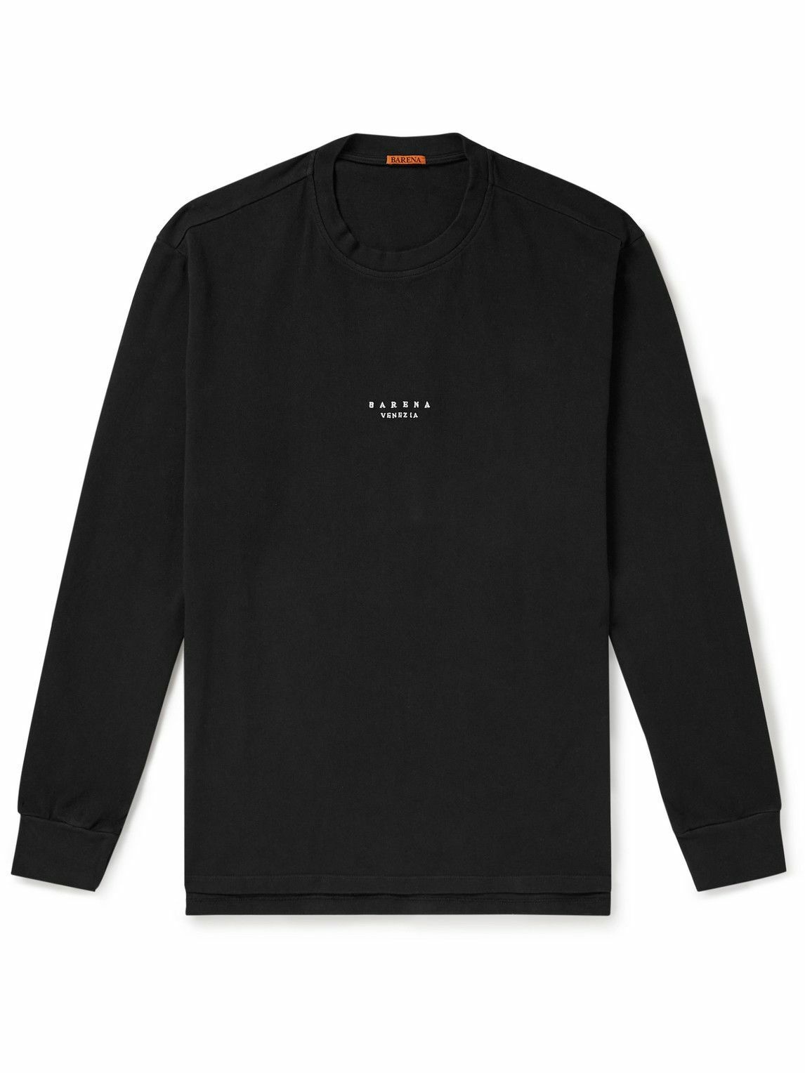 Barena - Logo-Embroidered Cotton-Jersey T-Shirt - Black Barena