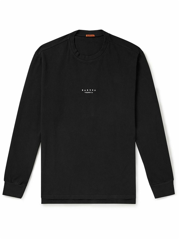 Photo: Barena - Logo-Embroidered Cotton-Jersey T-Shirt - Black