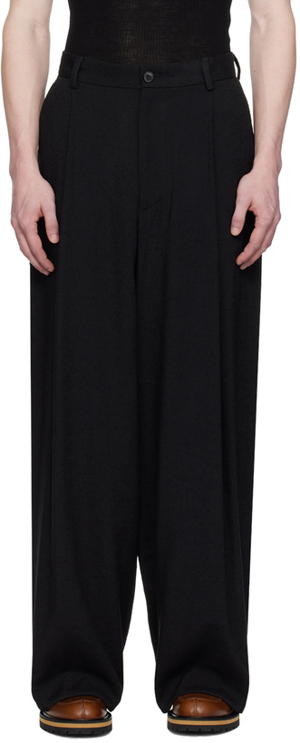 Photo: Dries Van Noten Black Pleated Trousers